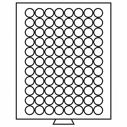 Coin box 88 round compartments with 21.5 mm spaces