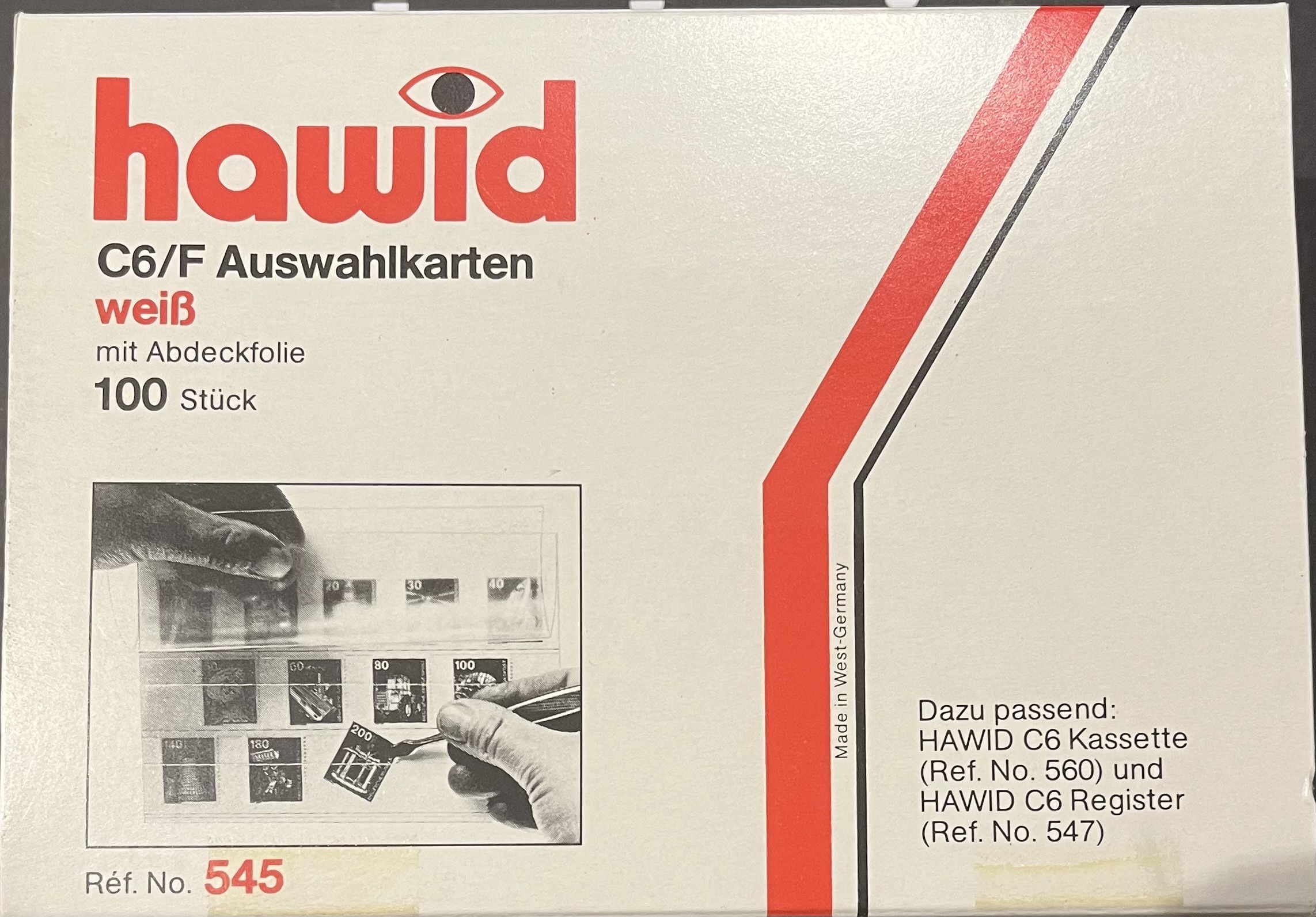 HAWID C6 White Stockcards 3 strip (100)
